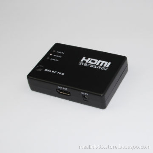 3x1 HDMI Switcher with Remote Control, IR Supports 3D